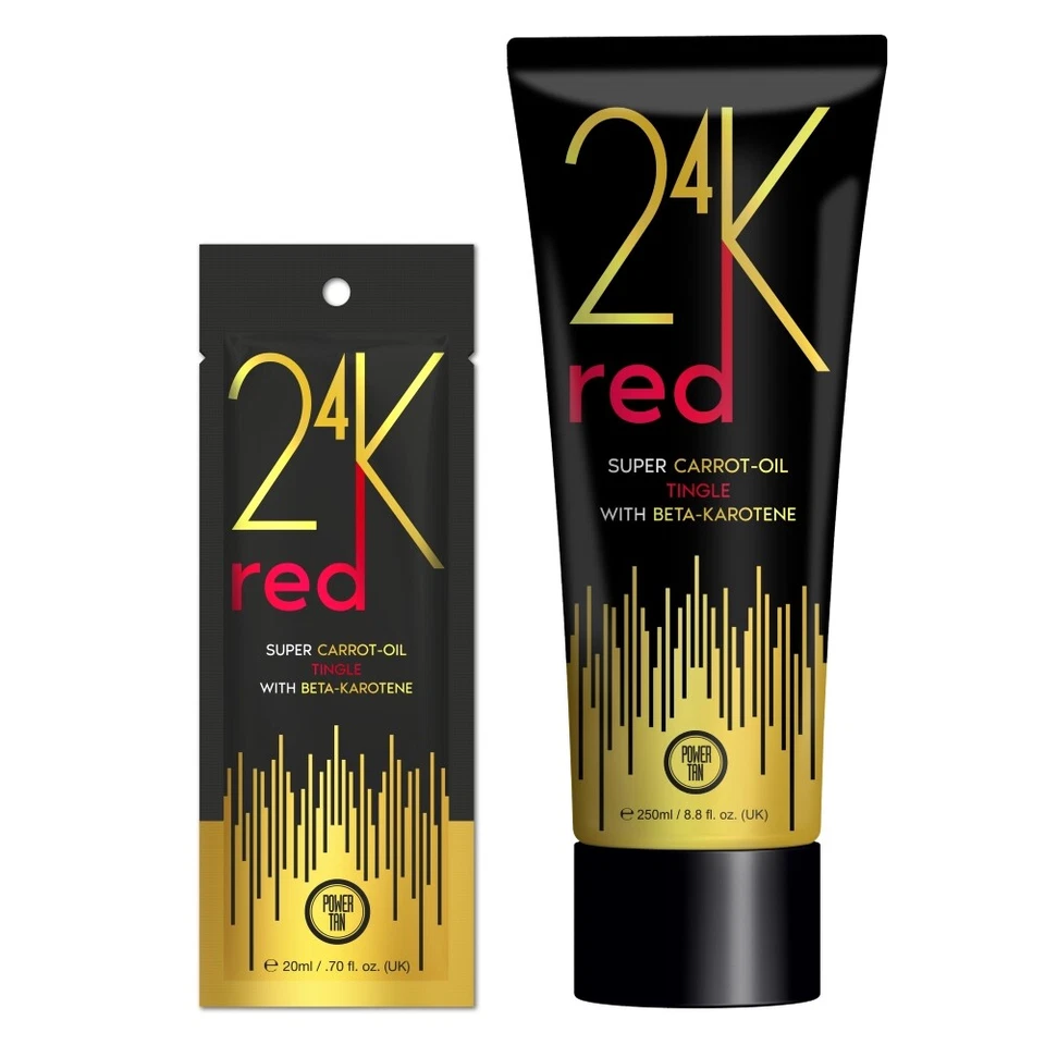 Power Tan 24K Red Super Carrot-Oil Tingle sunbed tanning lotion cream