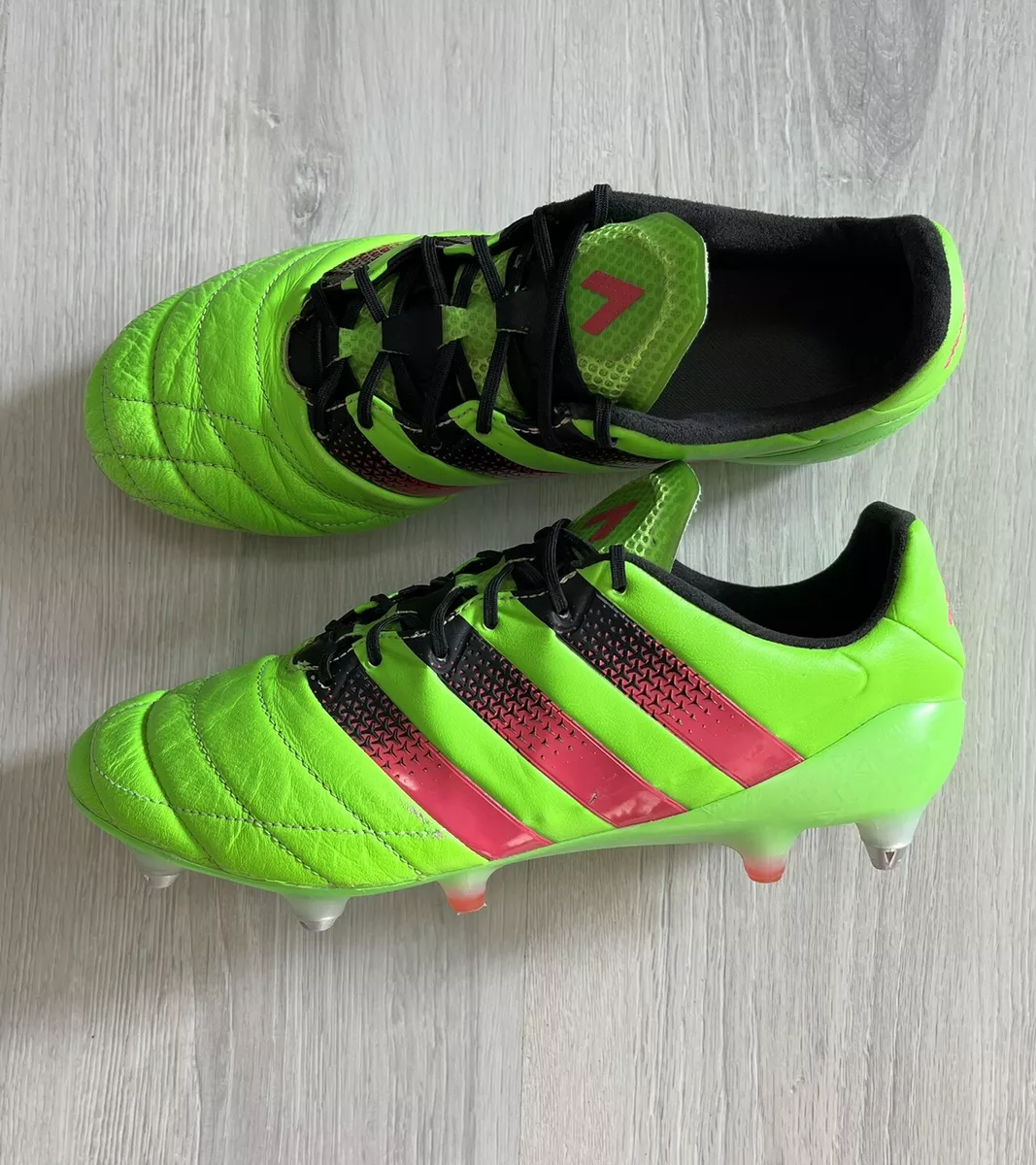 Adidas Ace SG 2015 Leather Green Football Boots Soccer Cleats US UK 7.5 | eBay