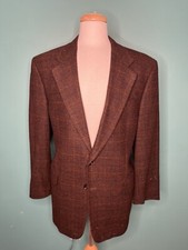 Mickey Spatz Burgundy Plaid Blazer - 43 Regular