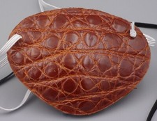 Alligator Leather, CARAMEL Replaceable Elastic, Hand Made-World's Best Eye Patch