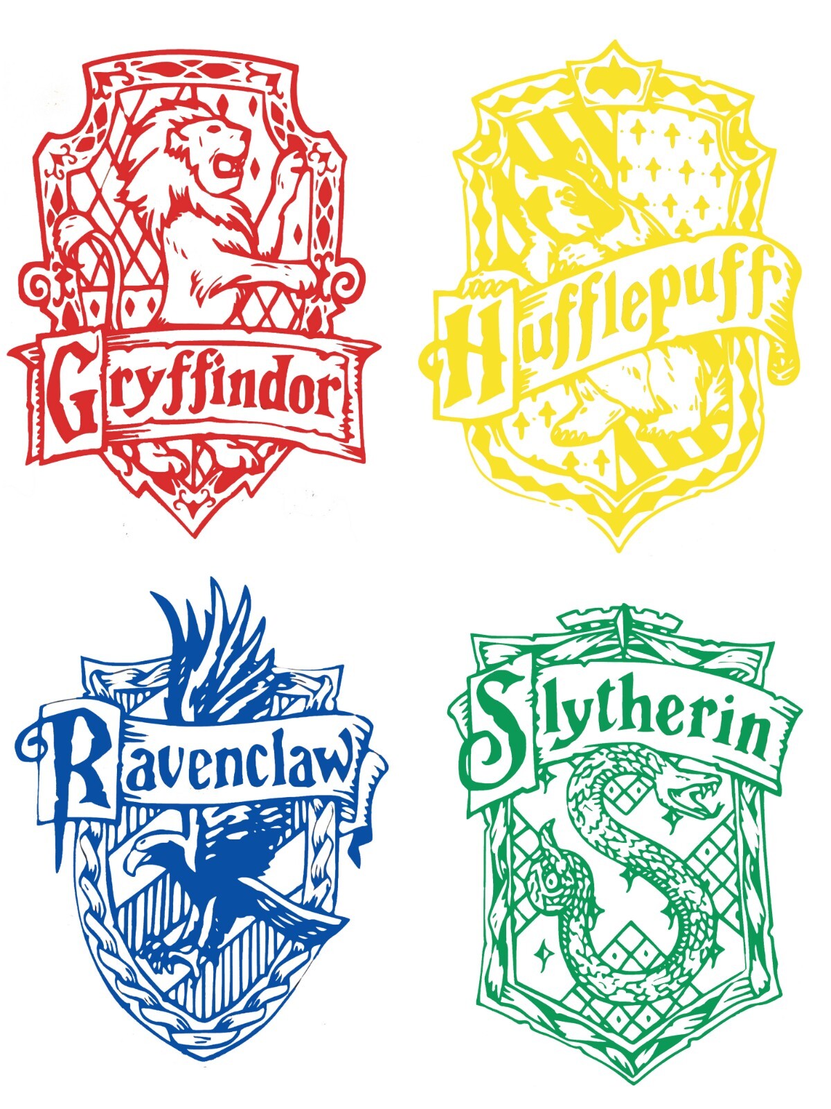 Calcomanías adhesivas de vinilo Harry Potter House Crest - coches/portátiles/pared/ventana