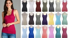 NEW Racerback Basic Cami Tank Top Ribbed Cotton/Spandex-XS/S-M-L