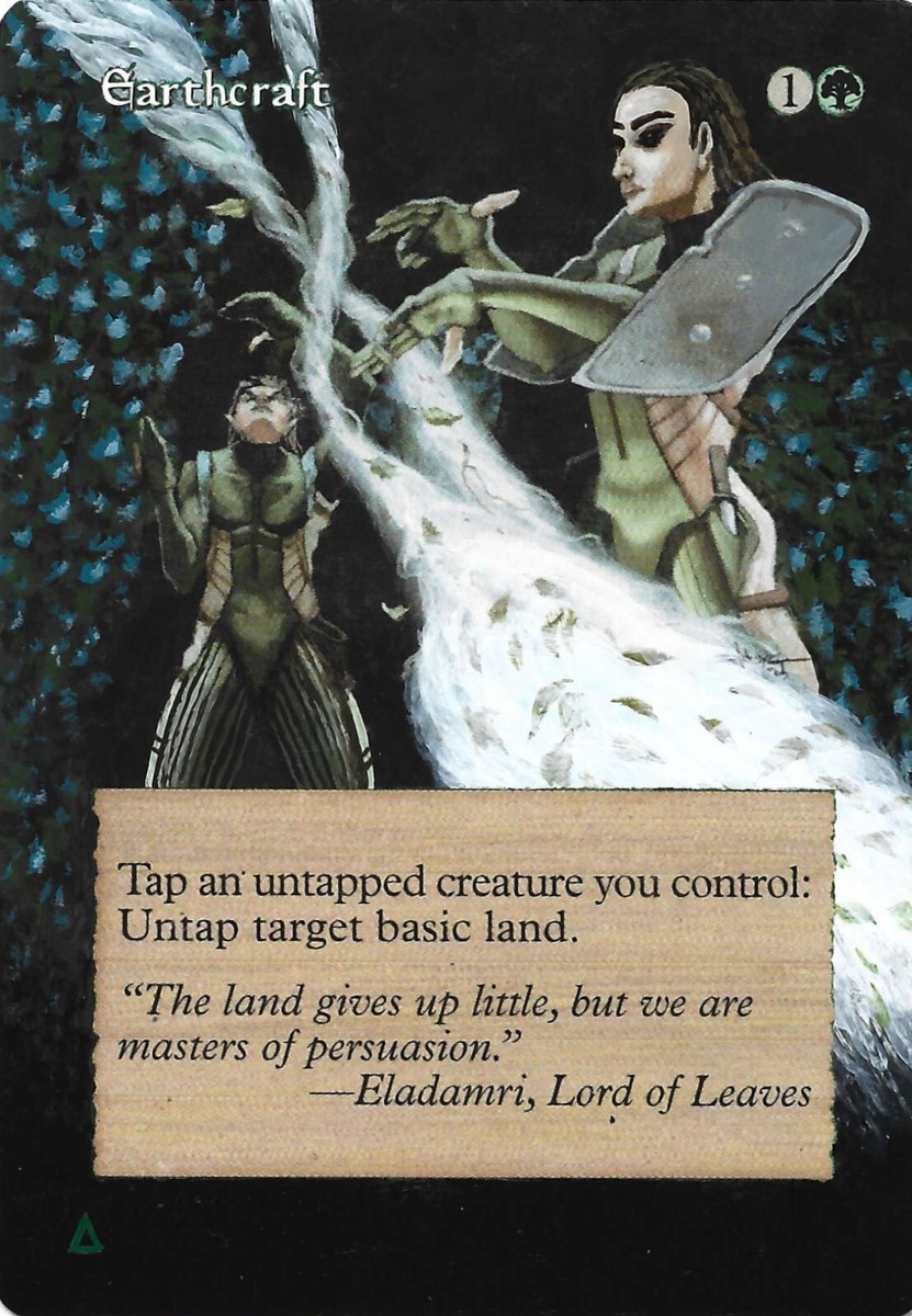 magic painted mtg altered art EARTHCRAFT Tempest Free S&H