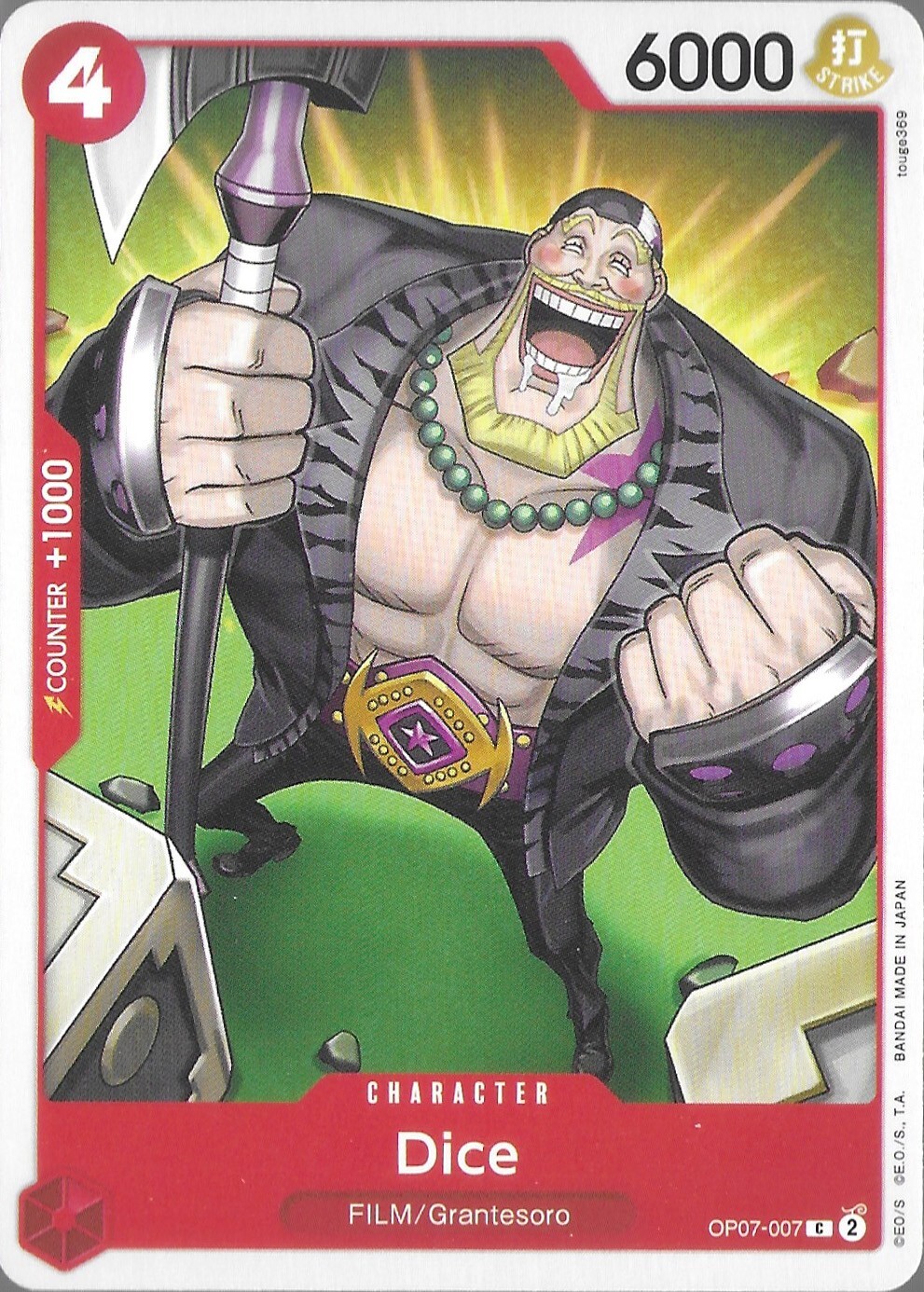 Dice OP07-007 Common English 500 Years in the Future One Piece TCG Card Game