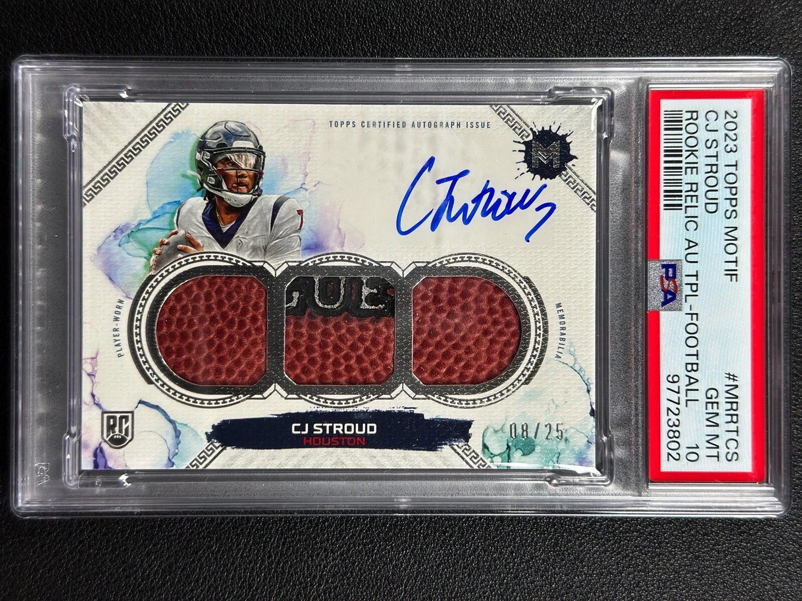 CJ Stroud Topps Motif Motif Rookie Relic Autograph Triple #MRRTCS Football