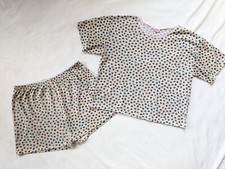 Vintage Single Stitch Short PJs Set Lady Lindsay Rainbow Swirls Women's M