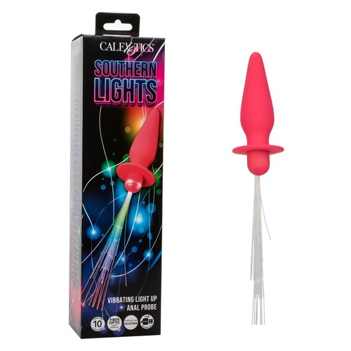 Cal Exotics Southern Lights Vibrating Light Up Anal Probe Pink - Anal Plug Vibe