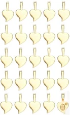 Aanraku HEART Bails GOLD Plated Large 25 Glue On Pendant Findings Gorgeous