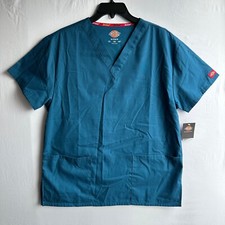 Dickies Women's Scrub V-Neck Size S Teal- 86706 Modern Classic, New With Tag