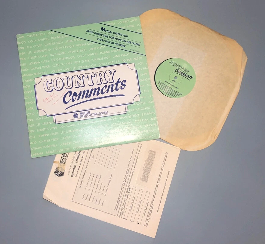 COUNTRY COMMENTS RADIO SHOW 5-25-1987 VINYL Sawyer Brown-Osmond-Tanya Tucker - Image 3 of 4