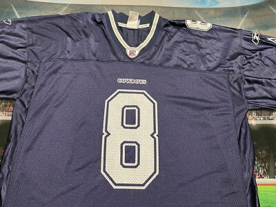 Vintage Troy Aikman #8 Authentic Reebok Dallas Cowboys Jersey