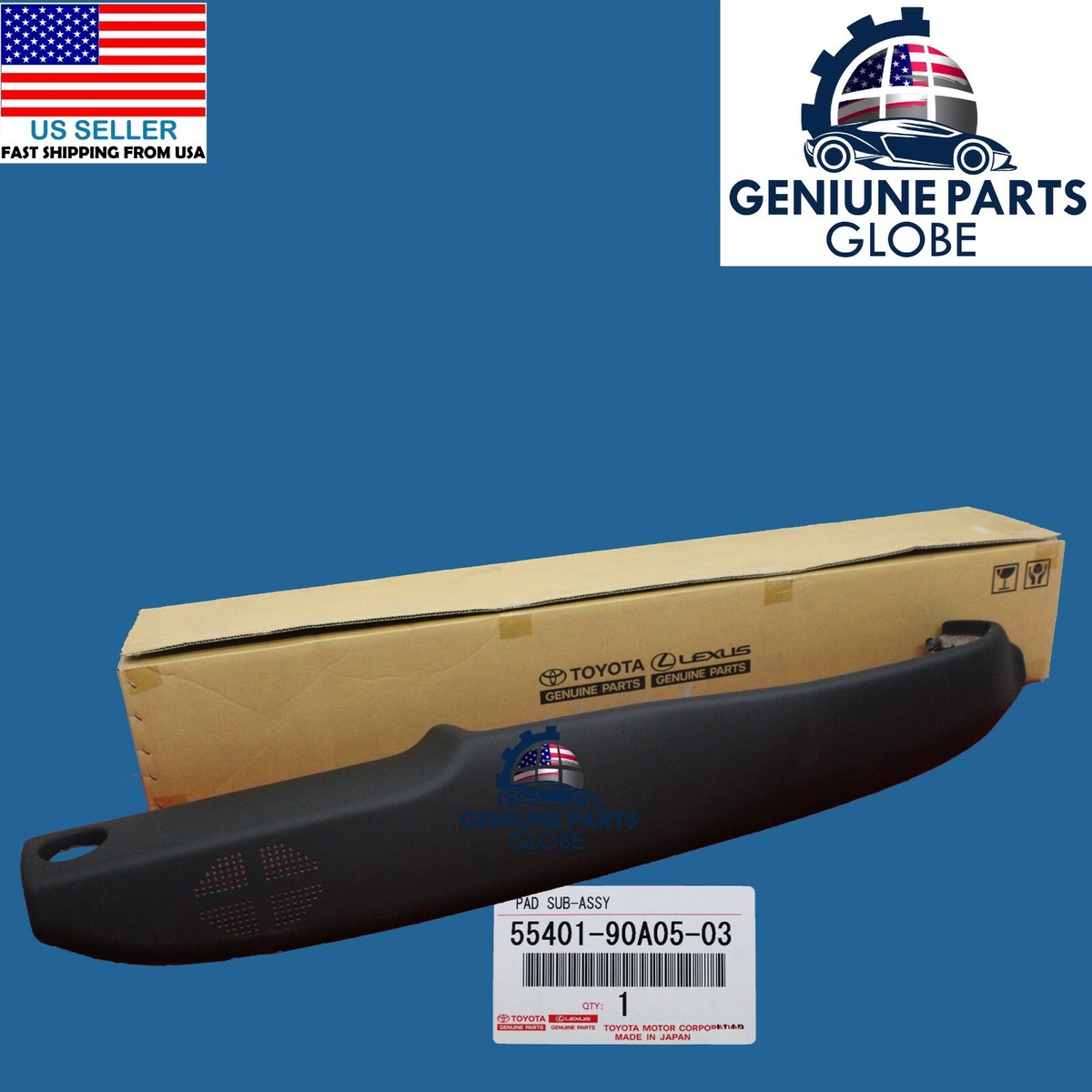  Commodore 大皿セール GENUINE OEM TOYOTA 88-90 LAND CRUISER INSTRUMENT PANEL SAFETY PAD