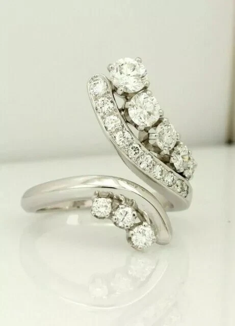 2Ct Round Cut Lab-Created Diamond 14k White Gold Plated Women's Engagement Ring - Image 4 of 4