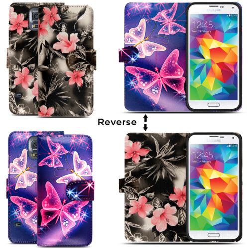 Reversible Case For iPhone 5 SE 5c 6 6s Leather Flip Wallet Magnetic Phone Cover - Picture 9 of 9