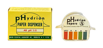 Hydrion Paper Dispenser Measures pH 1-11 Short Range Micro Essential Laboratory