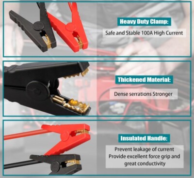Avviatore Auto 12V-18V Con Adattatore Per Batteria Makita 18V (batteria Non Inclusa) – Con Luci E Cavi 11 AWG