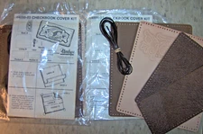 2 Vintage Checkbook Cover Kits by Tandy Leather Company 1 open 1 sealed 4000-03