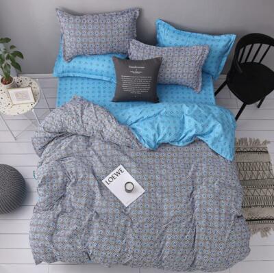 3D Gray Pattern NAO7386 Bed Pillowcases Quilt Duvet Cover Set Queen King Fay