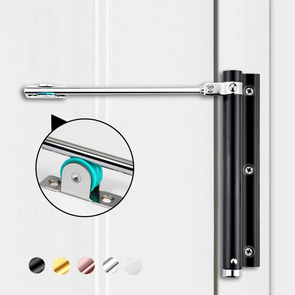 Nuevo Cierrapuertas Ajustable Aleación de Aluminio Resorte Automático Dispositivo de Cierre de Puerta. Foto 2 de 4