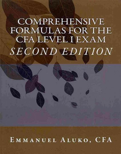 Comprehensive Formulas for the CFA Level I Exam, Paperback by Aluko, Emmanuel...-image