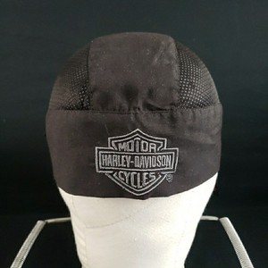 Harley Davidson Black Biker Motorcycle Embroidered Skull Cap Do Rag Bandana