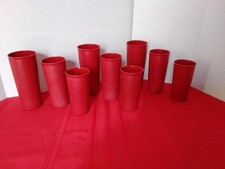 Vintage Tupperware Harvest Colors Rust Nesting Tumblers Cups 9 PIECES
