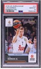 2016 Upper Deck Euroleague Luka Doncic Rainbow Foil PSA 10 Gem Mint