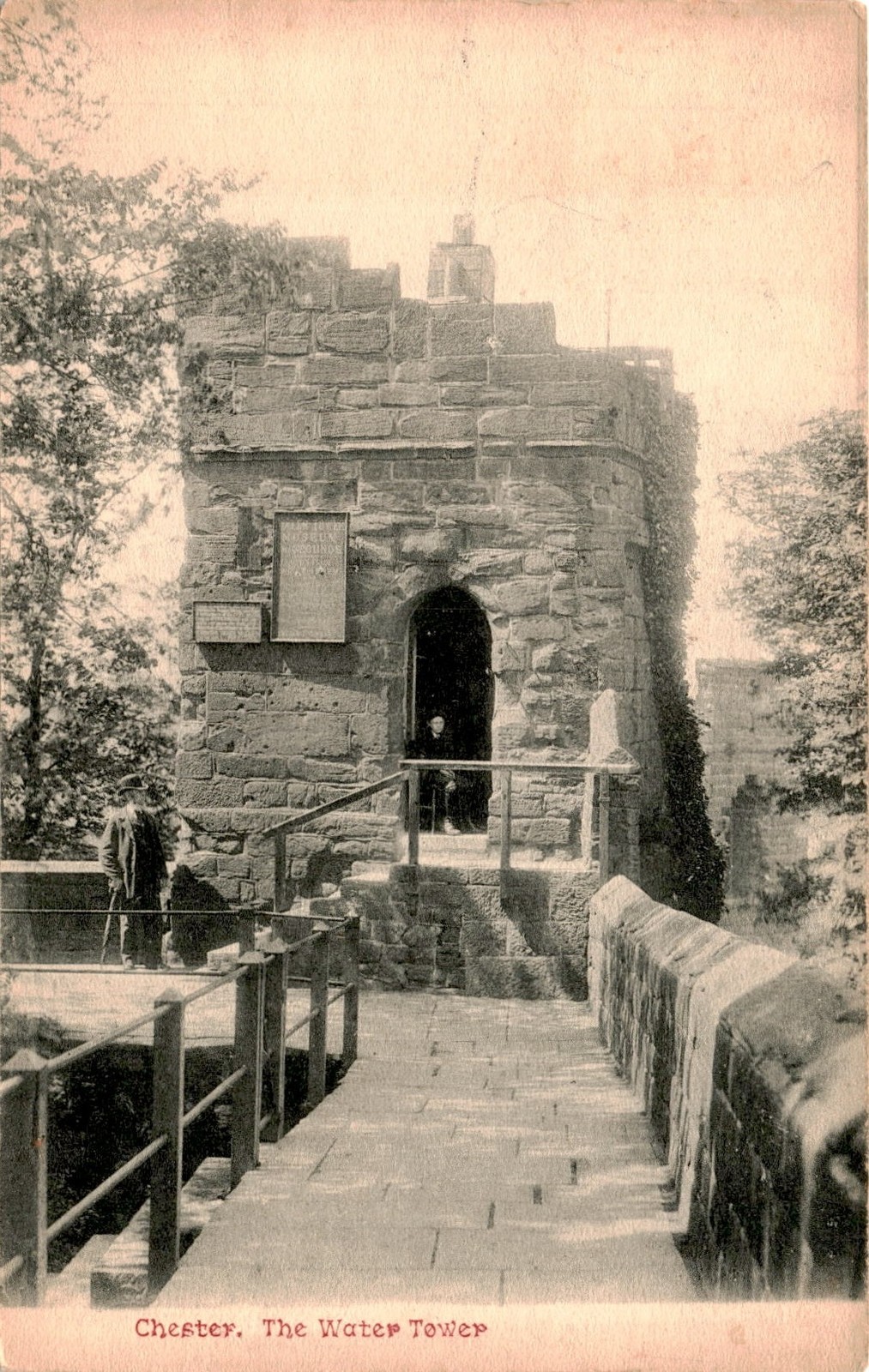 Chester, Water Tower, Inland postage, Address. Postcard