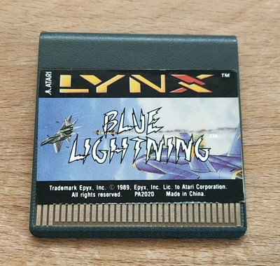 BLUE LIGHTNING - ATARI LYNX VIDEO GAME CARTRIDGE (PA2020) - 1989
