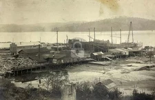 Marshfield OR Oregon Kruze & Banks Shipyard 1912 RPPC Photo Postcard COPY