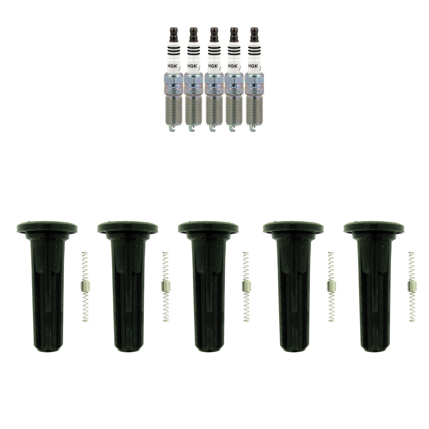 NGK 5 Iridium IX Spark Plugs  NGK Coil Boots Kit for Canyon Colorado H3 H3T L5
