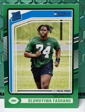 2024 Panini Donruss - Rated Rookie Olumuyiwa Fashanu #330 Press Proof Green (RC)