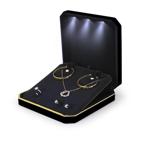 Large Necklace Box, Necklace Gift Box with Led Light,Jewelry Box for Necklace...