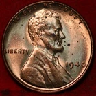 Uncirculated Red 1940 Philadelphia Mint Copper Lincoln Wheat Cent