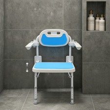 Wall Mounted Folding Shower Chair, Folding Shower Chair With Backrest For Foyers