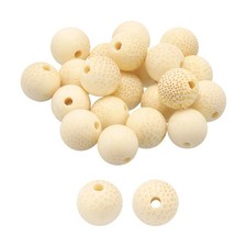 100pcs 8mm Golden Bamboo Round Polished Wooden Loose Beads