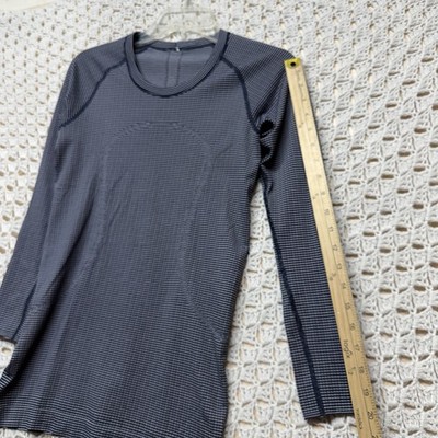 Lululemon Swiftly Tech Long Sleeve Shirt Women Sz 6 Blue White