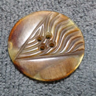 4 Vintage Antique Pressed Horn Carved Buttons VARIOUS PATTERNS — photo 6