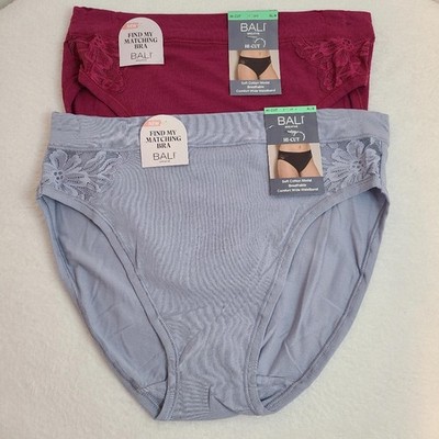 Bali Breathe 2pk Soft Cotton Modal Hi-cut Brief Panties Size XL
