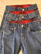 Levi's 511 Slim Jeans Boys 10 Regular Blue Stretch Denim 5 Pocket Zip Fly - LOT