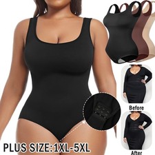 Plus Size Shapewear Bodysuit Women Tummy Control Body Shaper Body Suit Tank Tops