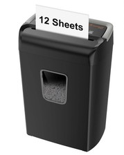 Bonsaii 12-Sheet Cross Cut Paper Shredder, 5.5 Gal Home Office Heavy Duty