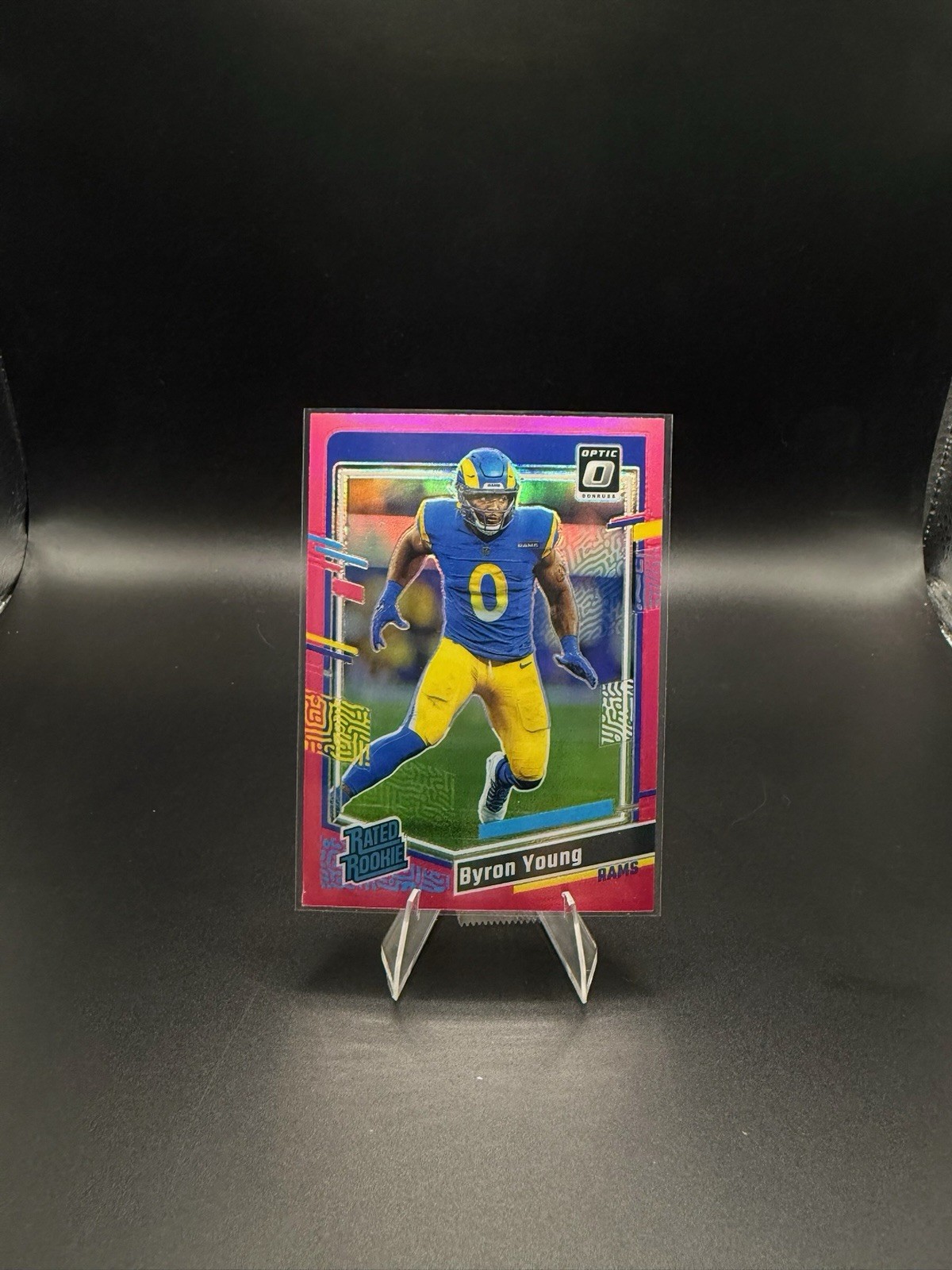Panini 2023 Donruss Optic Byron Young #266 Pink Prizm Rated Rookie RC Rams