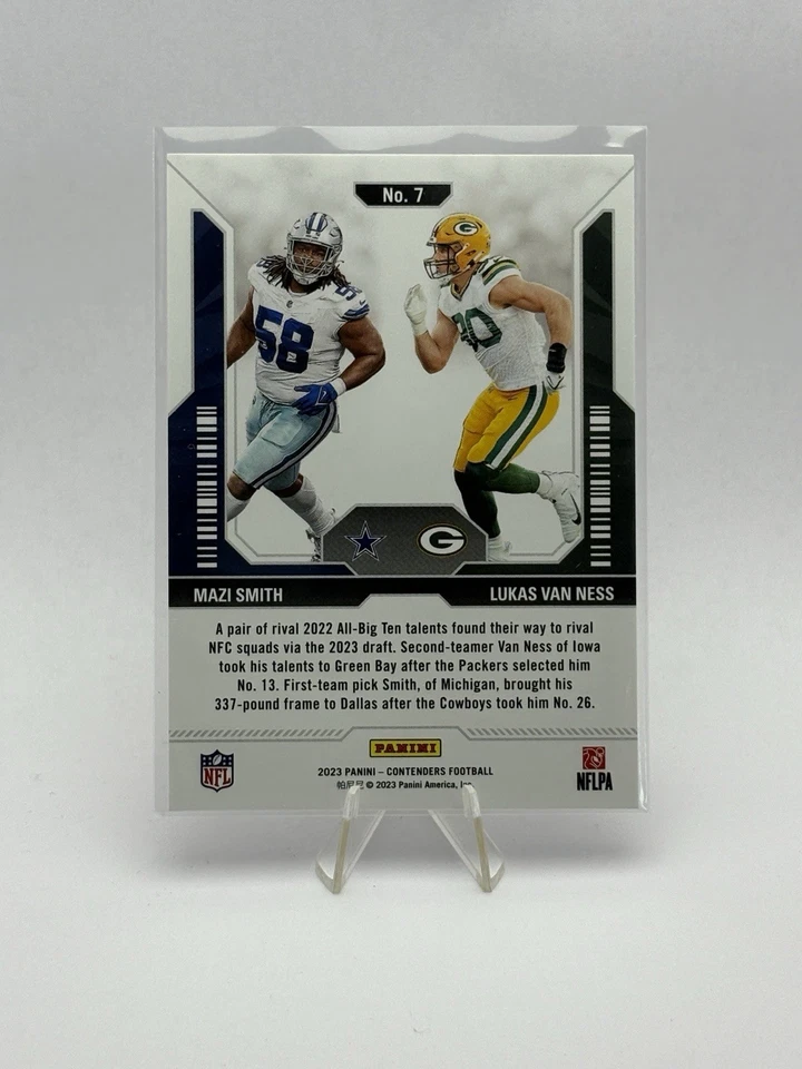 Mazi Smith/kukas Van Ness 2023 Contenders Football Round Numbers 1 #7 - Image 2 of 2