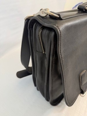 Vintage Coach 5810 Leather Briefcase Laptop Messenger Black Strap