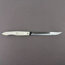 CUTCO 1729 JG Meat CARVING KNIFE Serrated 7" Blade WHITE PEARL Swirl 12" USA