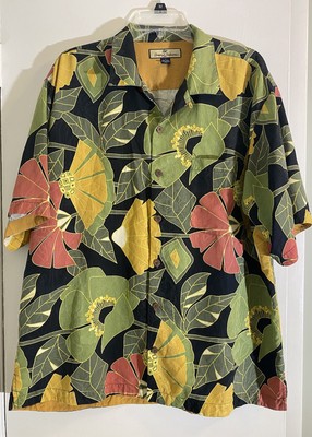 Tommy Bahama Shirt Men s Large Short Sleeve Fruit Of The Loom