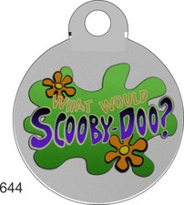 Pet Tags Personalized Pet ID tag for Dog and Cat ROUND Tag unique PINK Heart
