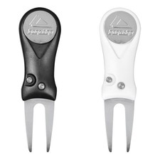 Longridge Eze Auto Flip Pitchfork Divot Tool Golf Grass Retractable Ball Marker