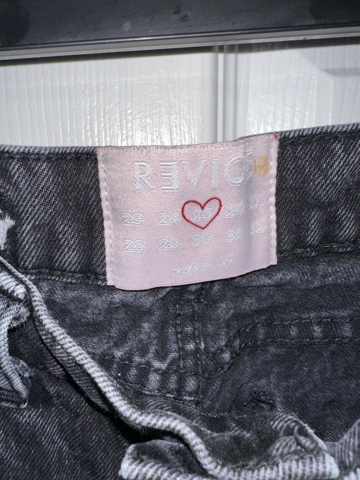 Revice Denim Two Toned Patchwork Black Jeans Size… - image 3